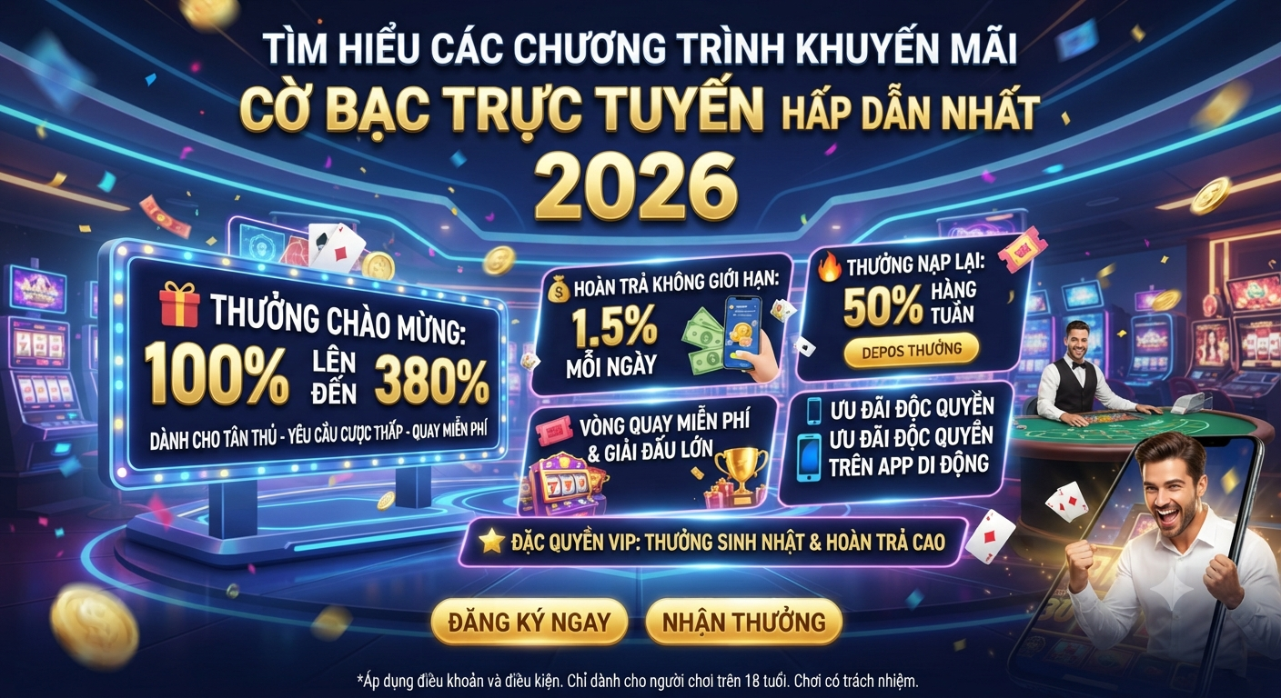các chương trình khuyến mãi cờ bạc trực tuyến